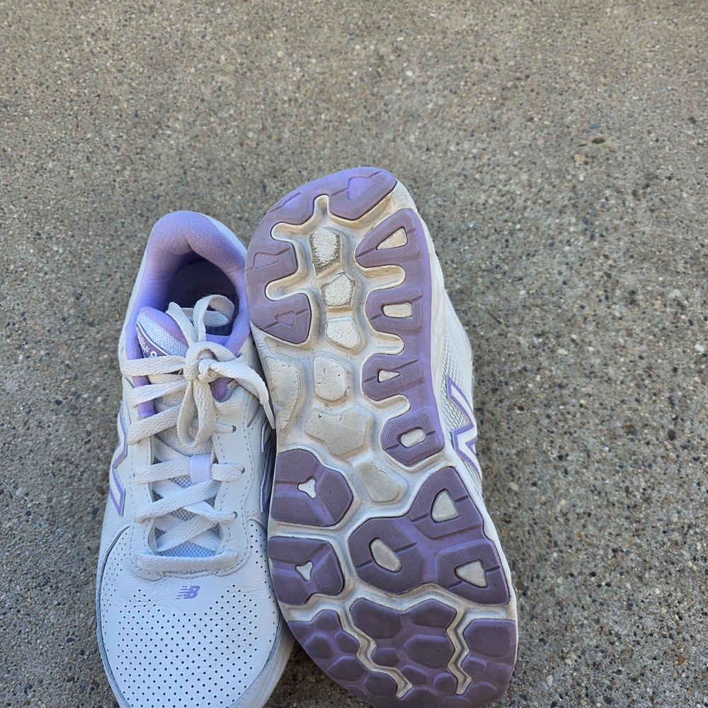 New Balance Fresh Foam Leather  Women's White and Purple Sneakers Size 9B - Picture 11 of 14